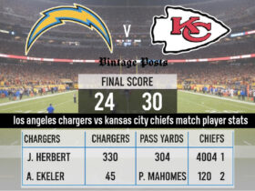 los angeles chargers vs kansas city chiefs match player stats