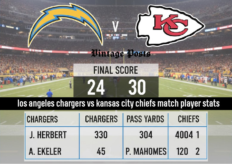 los angeles chargers vs kansas city chiefs match player stats