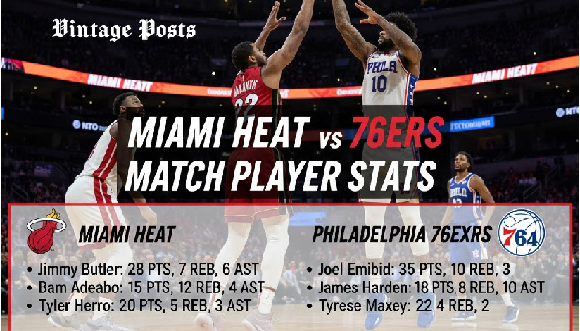 miami heat vs 76ers match player stats